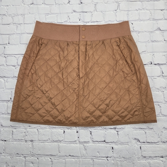 Quilted Lodge Athleta Sienna BEIGE Skirt SIZE:12 - Picture 1 of 8